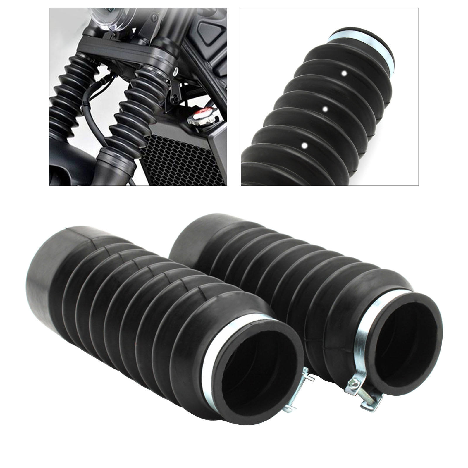 1Pair Motorcycle Rubber Front Fork Cover Dust Cover Gaiters Boots for Honda Rebel CMX500 CMX300 2017-2021