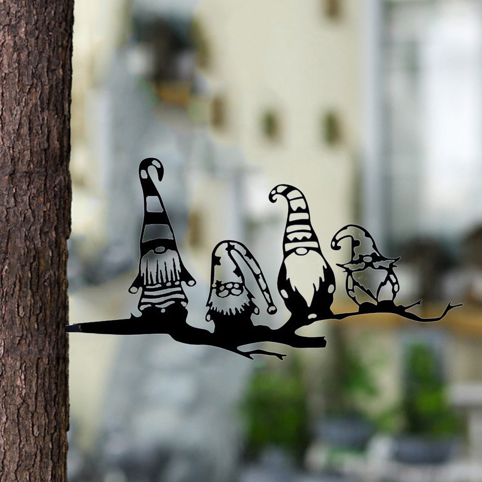 Metal Naughty Faceless Gnome Dwarfs Garden Silhouette Tree Fairy Decor House Garage Cupola Barn Yard  Cut