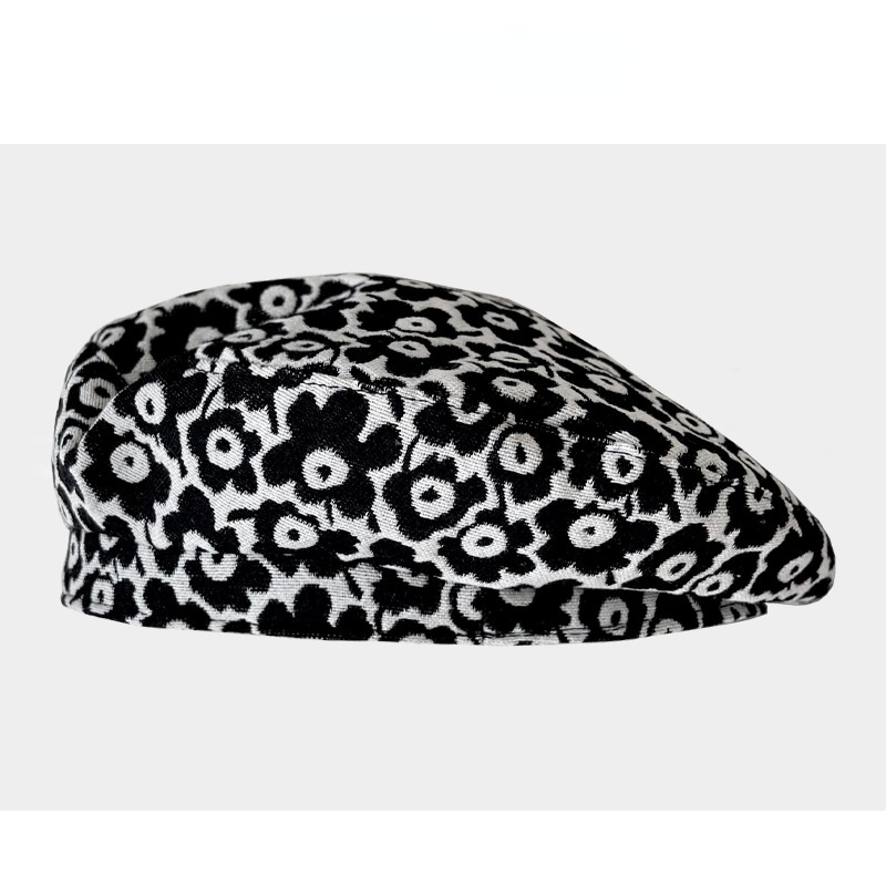 Artistic Retro Flower Beret Hat Female 