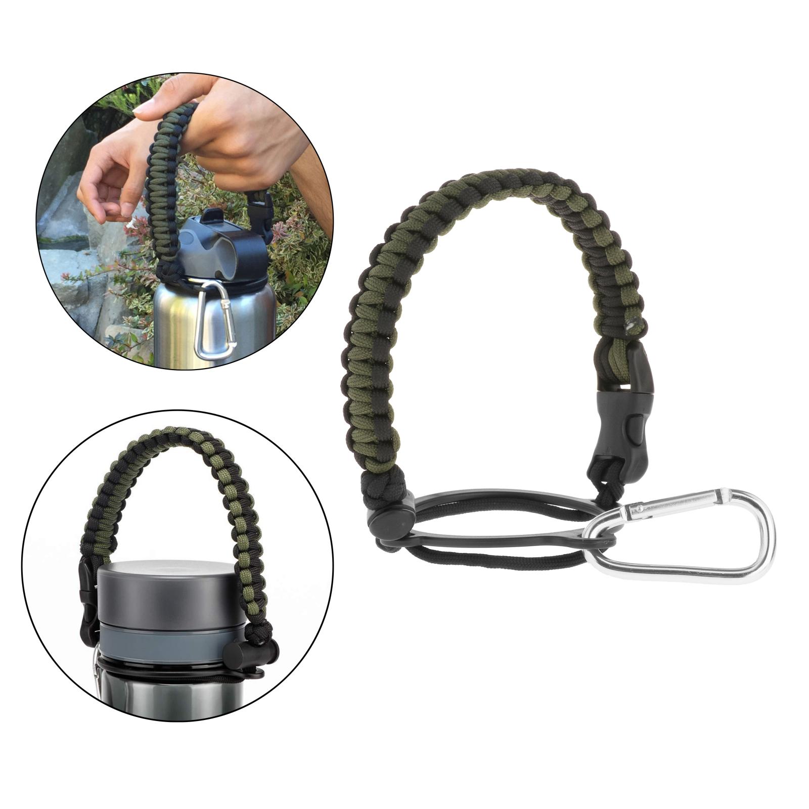 Paracord Wide Mouth Water Bottle Handle Holder Strap for REIC Camping Backpacking Outdoor Activities