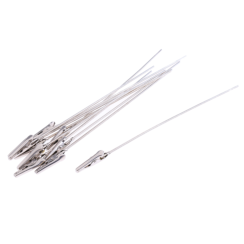 Metal Wire Alligator Clamp with Base Wooden Long-Tailed Alligator Clip Clasp for