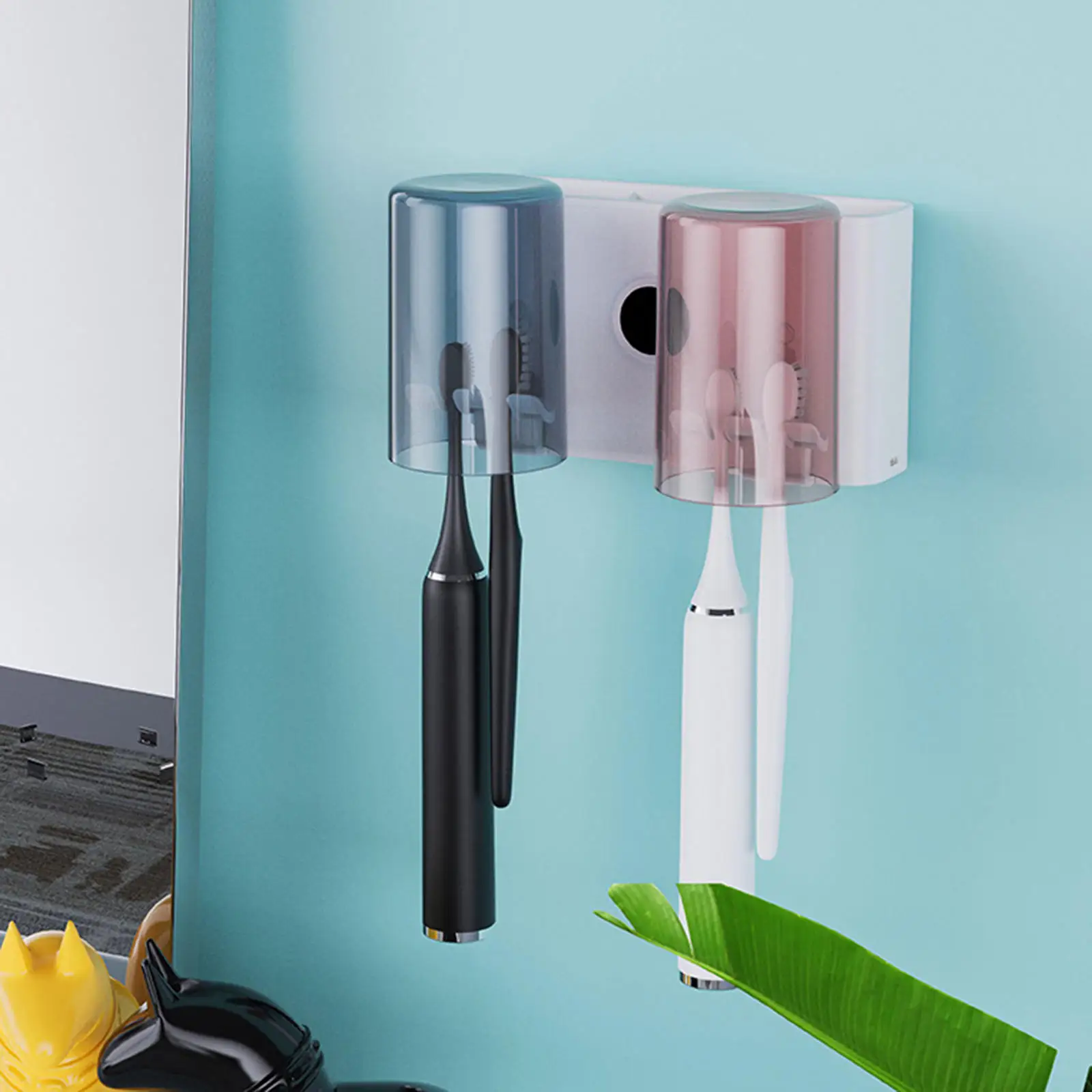 Bathroom UV Toothbrush Sanitizer Toothbrush Holders Wall Mounted Air-drying