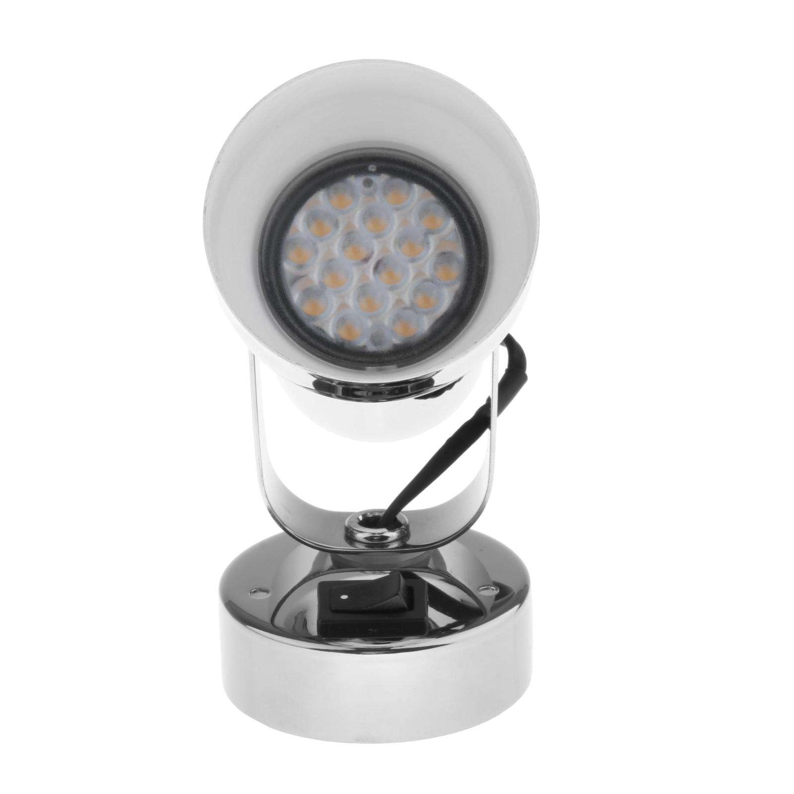 12V Marine Boat Interior LED Reading Light 3W RV Boat Camper Warm White Wall Lamp