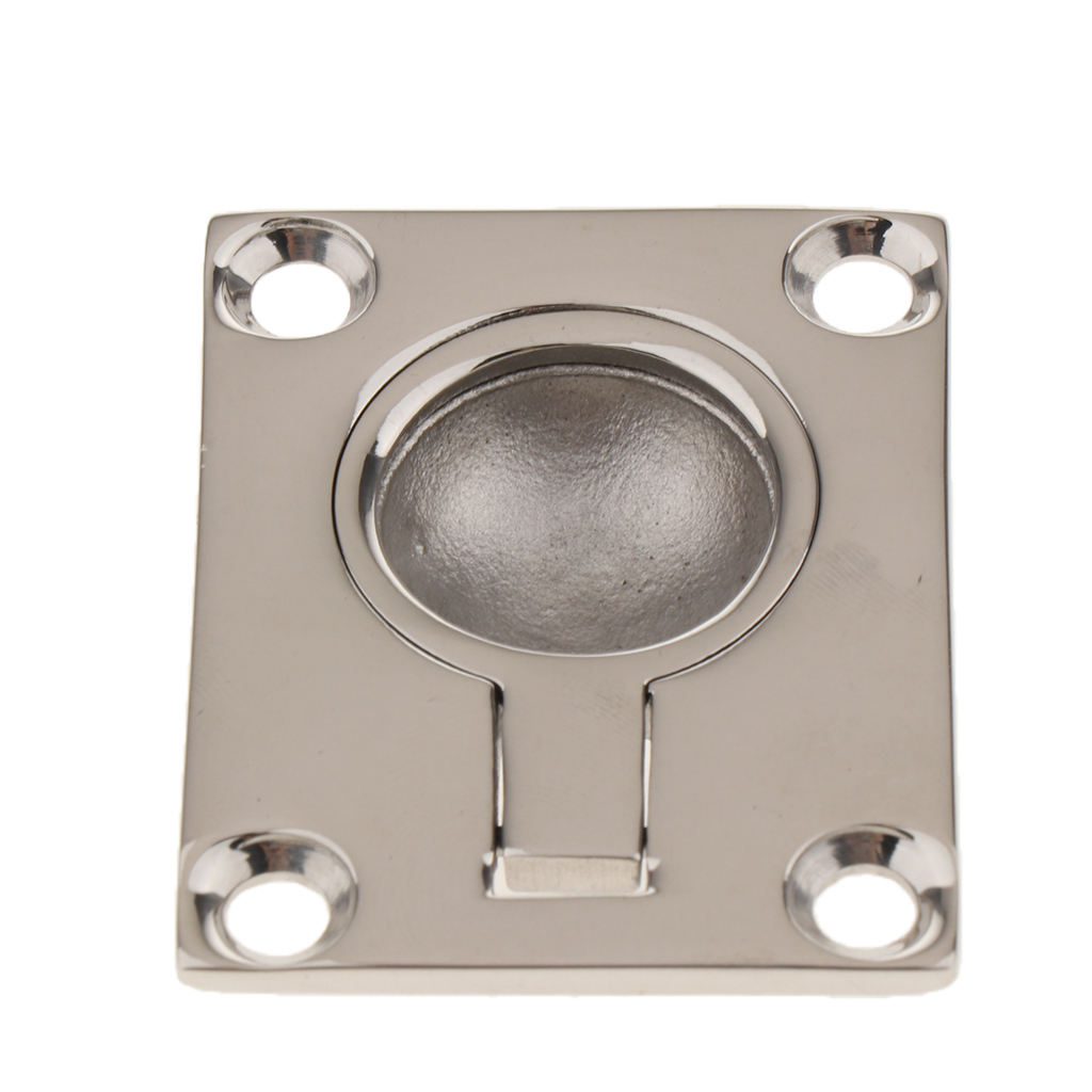 316 Marine Grade Stainless Steel Boat Locker Lift Pull Ring Handle Flush Lift Ring Boat Pull Fishing Accessories Size:4.7x3.8cm