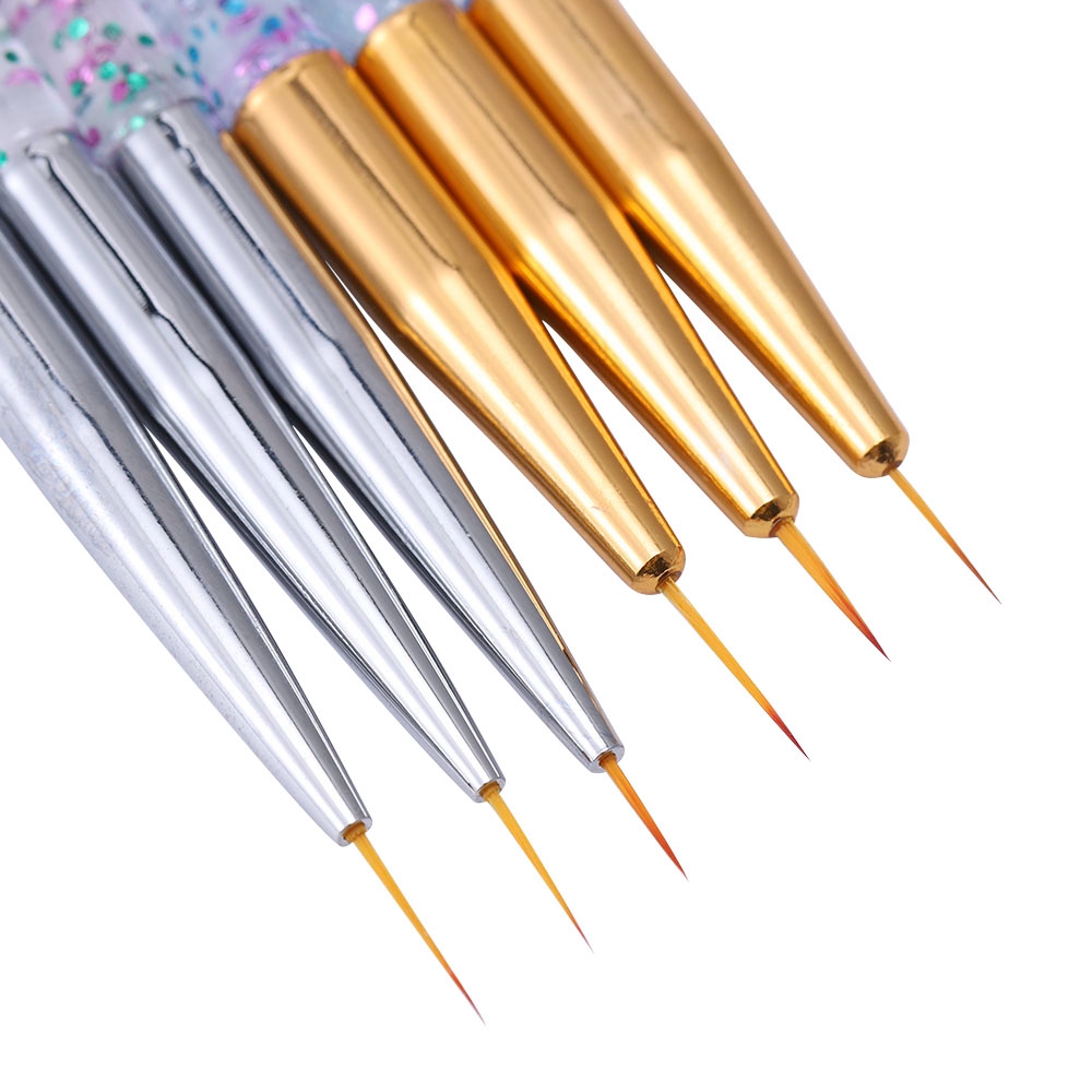 Best of 3Pcs Acrylic French Stripe Nail Art Liner Brush Set 3D Tips Manicure Ultra-thin Line Drawing Pen UV Gel Brushes Painting Tools Reviews & Tips