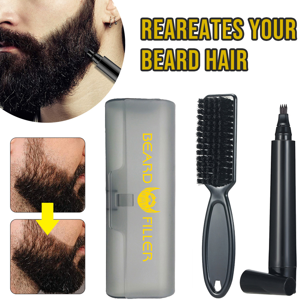 Best of New Hot Sale Beard Pen Beard Filler Pencil And Brush Beard Enhancer Waterproof Moustache Coloring Shaping Tools Hair Pencil Reviews & Tips