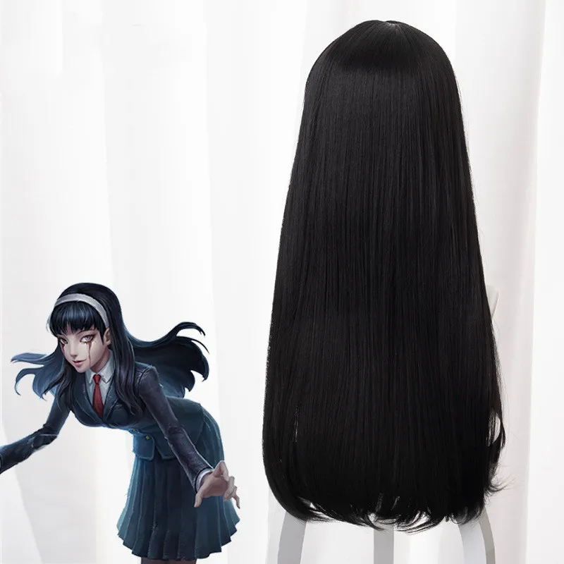 easy mens halloween costumes Kawakami Tomie Cosplay Identity V Cosplay Yidhra Long Straight Black Wig Cosplay Anime Cosplay Heat Resistant Synthetic Wigs cowboy cosplay