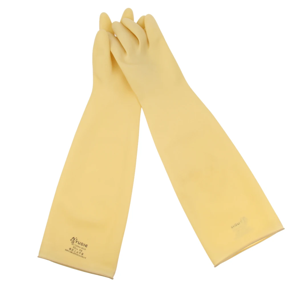 Extra Long 60cm (23.6``) Latex Rubber Gloves Work Safety Rubber Gloves