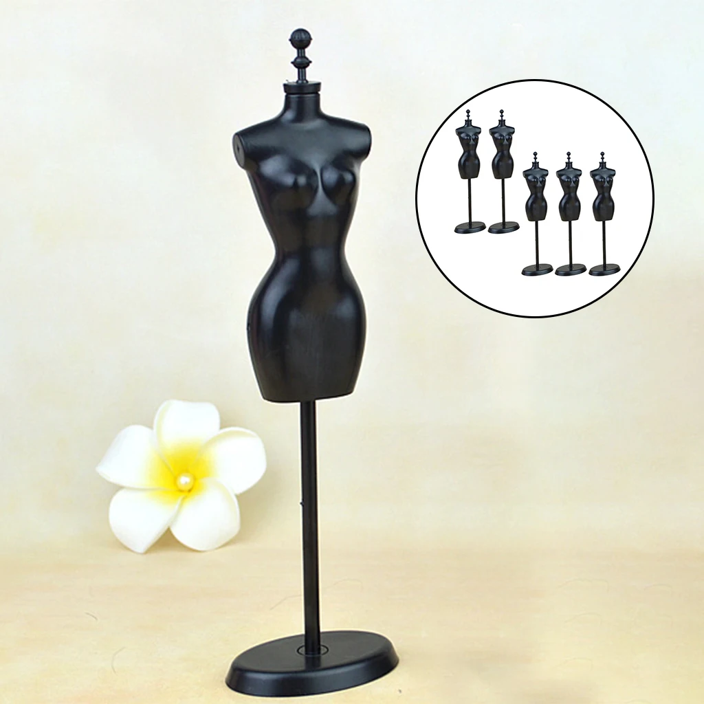 5PCS Dress Form Clothes Gown Display Doll Dress Mannequin Model Stand Holder