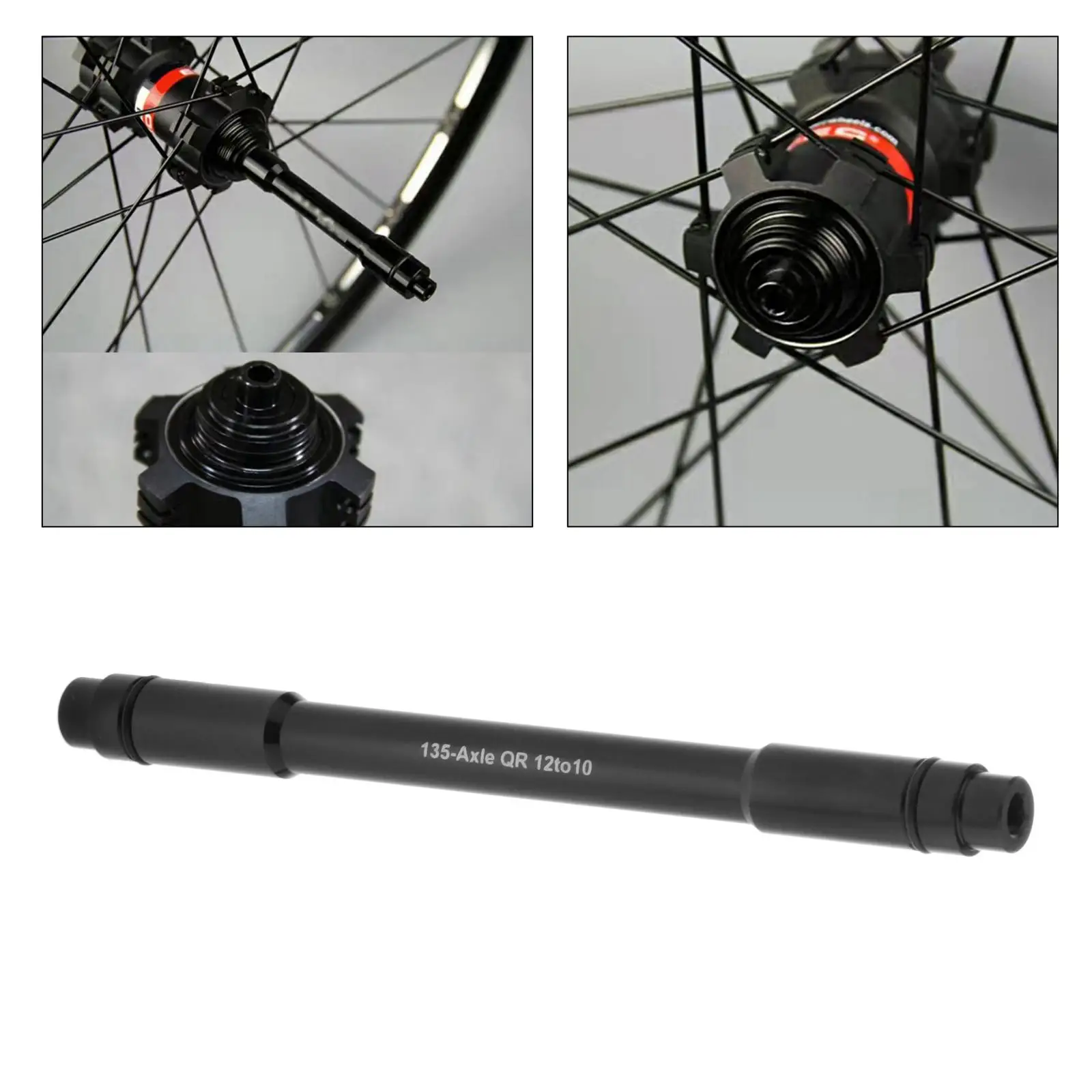 Bike 12mm to 10mm QR Adapter Thru Axle Hub 135mm/142mm/148mm Bicycle Front Wheel Hub Adapter