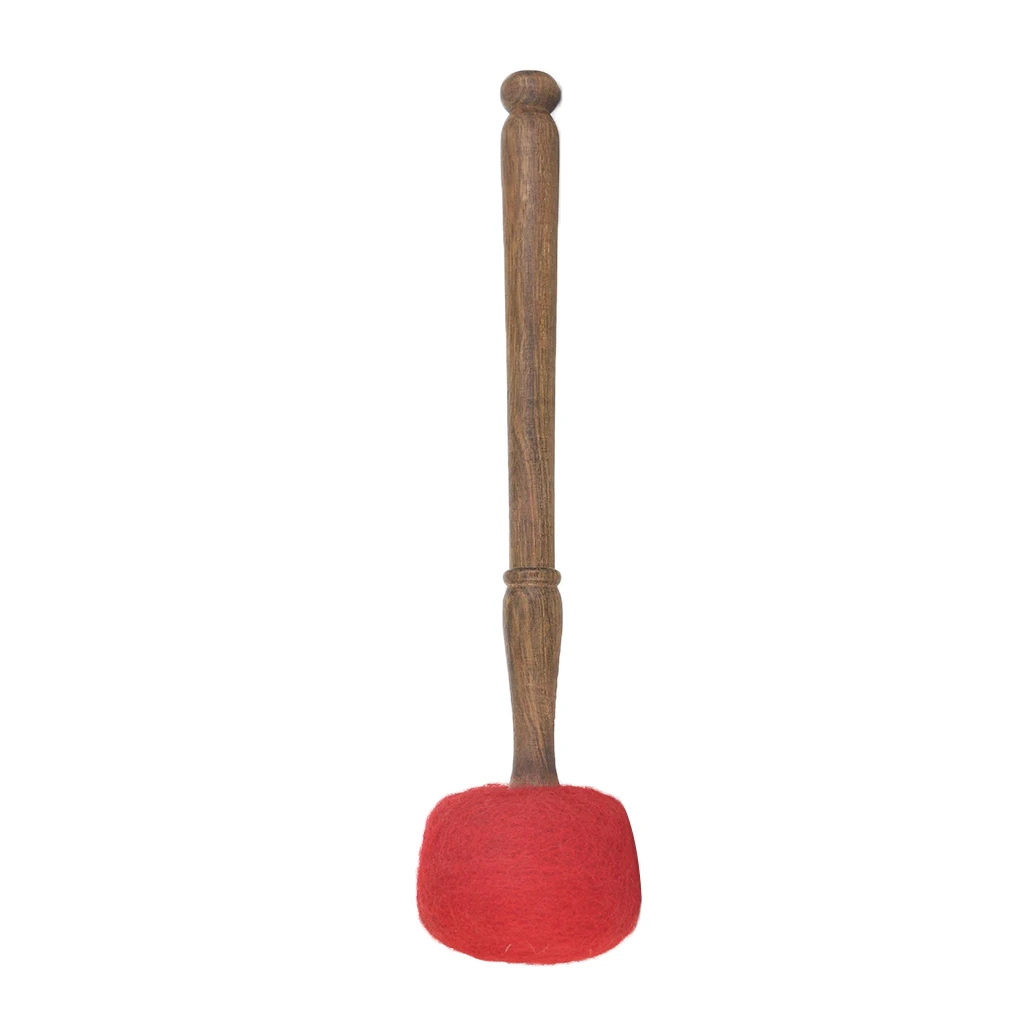 Wool Felt Hammer Stick with Wood Handle for Singing Bowl Tibetan Buddhist Meditation Accessory