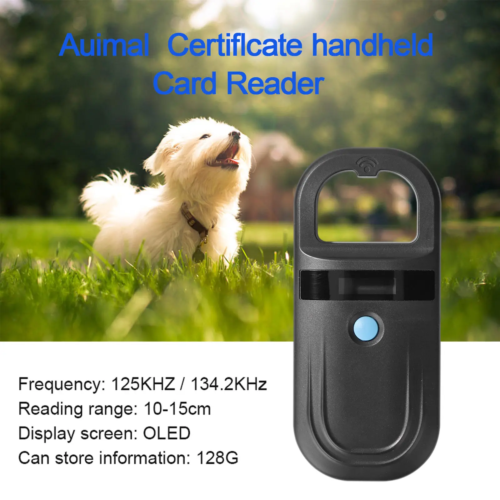Handheld Pet Scanner Fdx-B RFID 134.2KHz Information Storage Portable Universal Pet ID Microchip Scanner for Dogs Identification