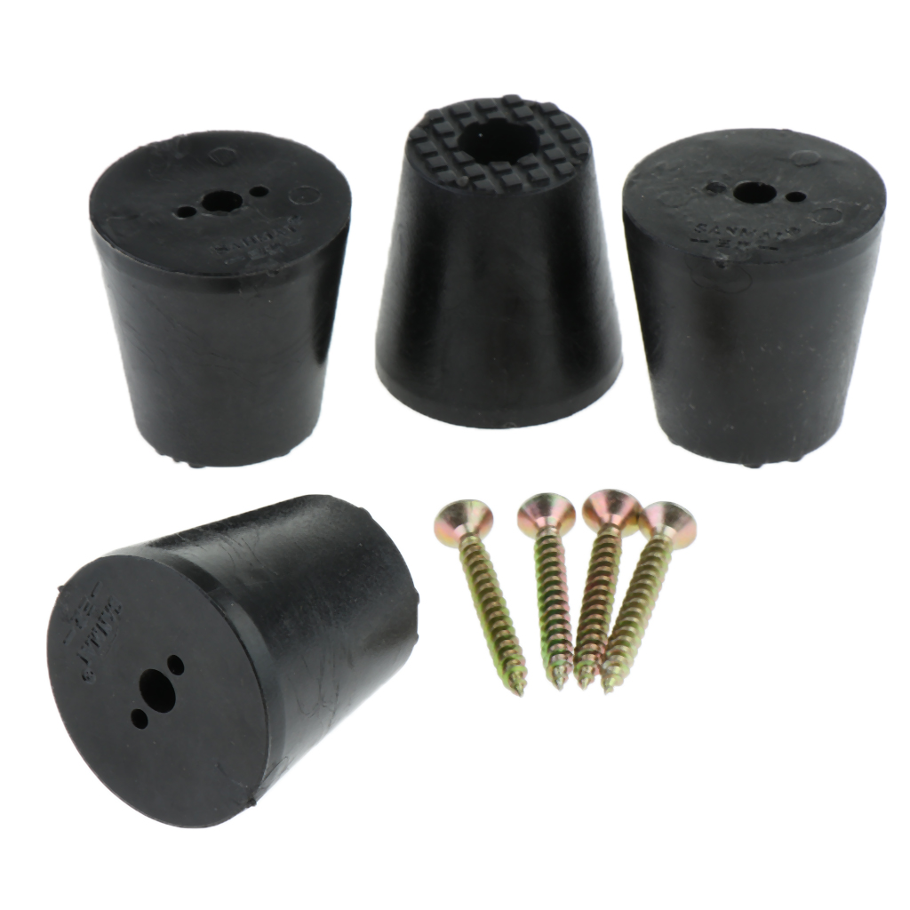 4pcs Wooden Furniture Rubber Feet Table Chair Leg Riser Floor Protector