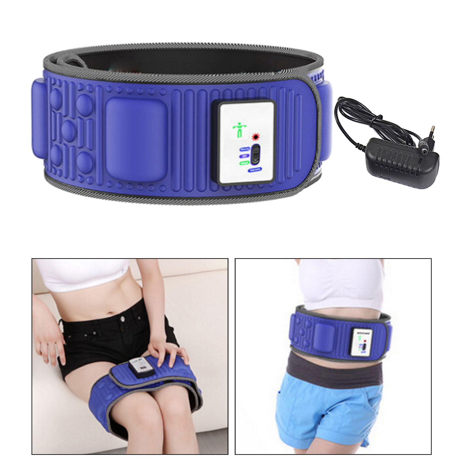 Abdominal Slimming Belt Training Stimulator Vibrating Belly Muscle Waist Massager Home Workout Fitness Toning Belt Weight Loss