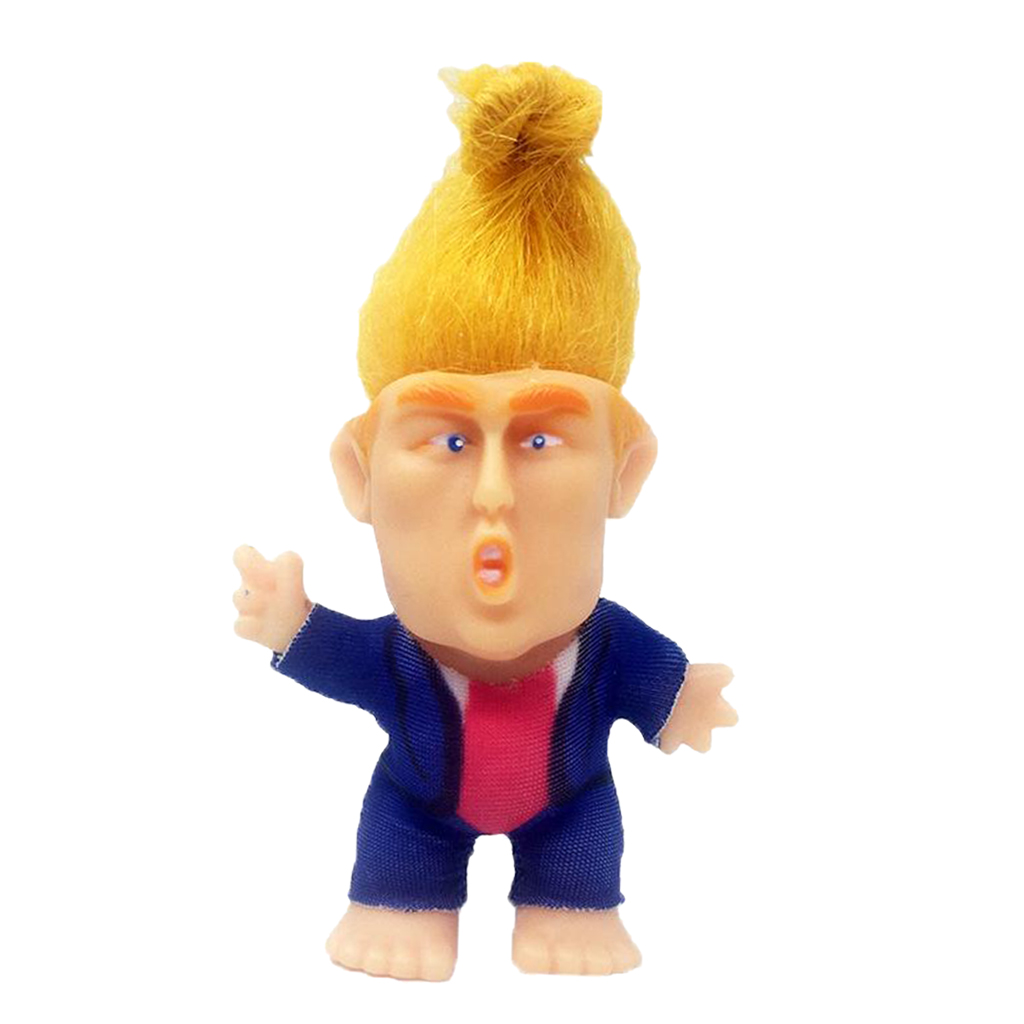 Donald Trump 2020 Collect Model Long Hair Troll Doll Wearing Suit Doll
