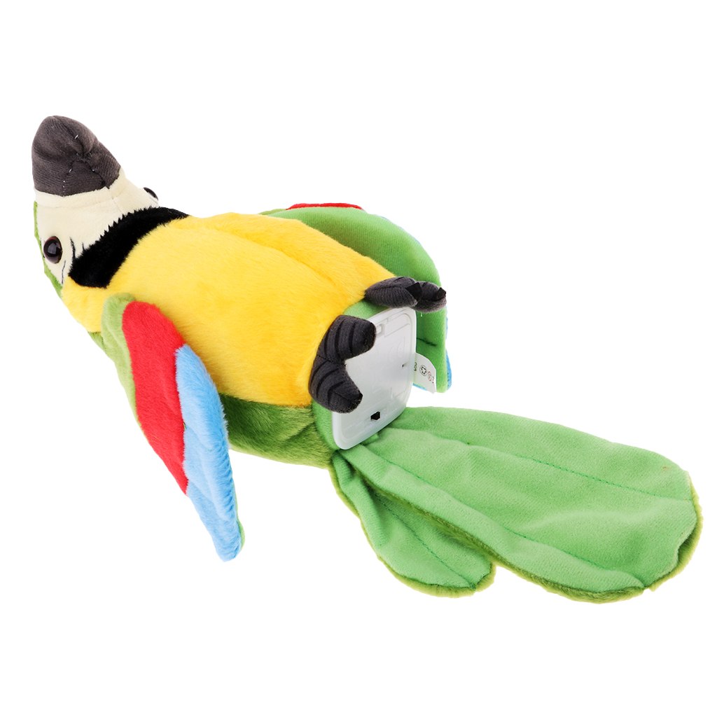 Cute Electric Talking Parrot Plush Toy Speaking Record Repeats Waving Wing Electronic Bird Stuffed Plush Toy As Gift For Kids