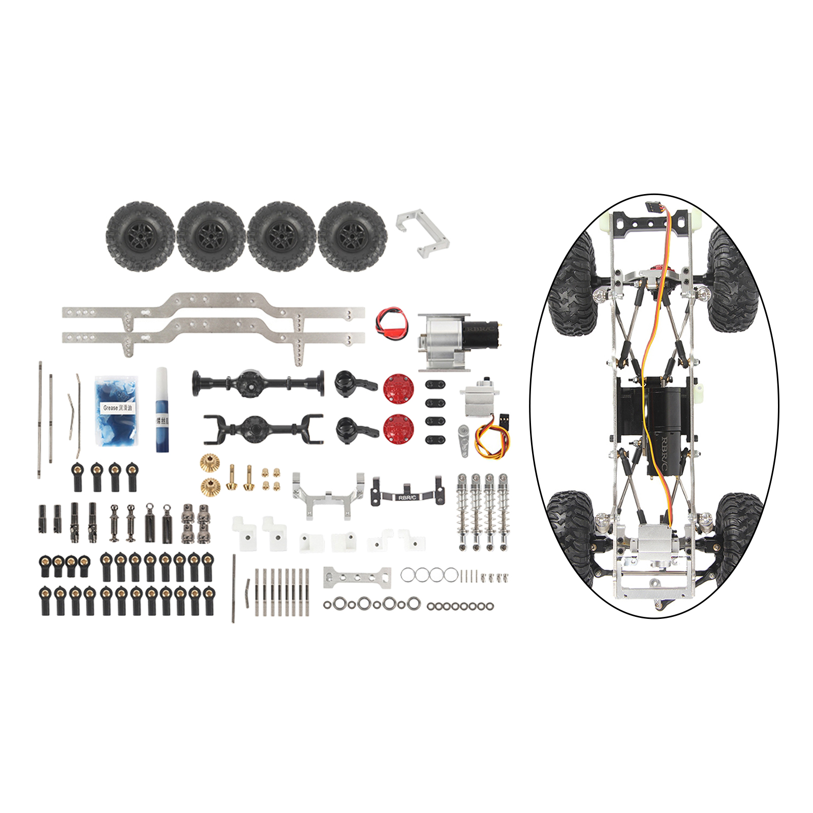 1:16 RC Metal Chassis Frame Kit for WPL CB05SJCJ CB05 DIY RC Car Accessory