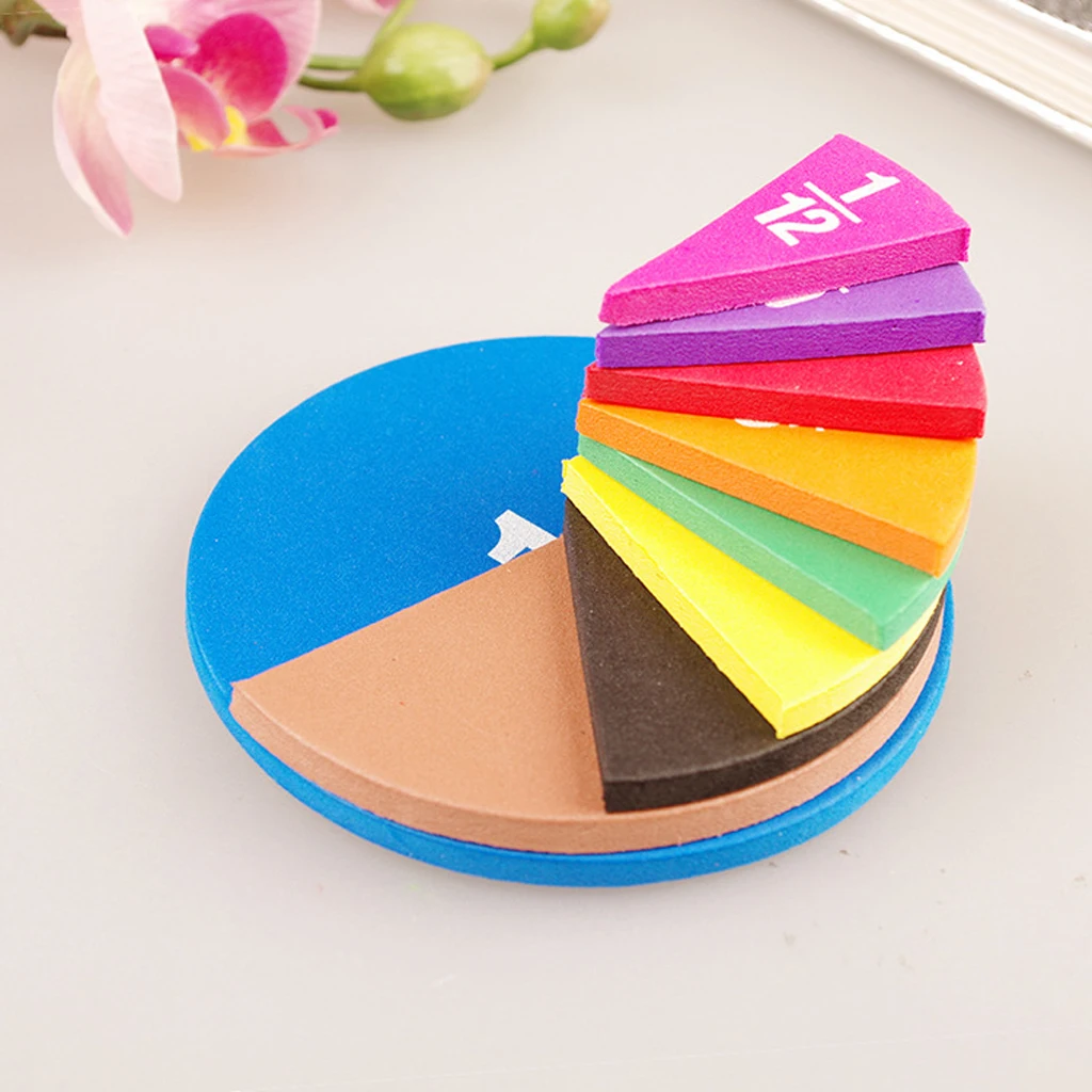 Circular Fractions Counting EVA Toys Children Operation Learning Toy Age 3+ Number Teaching Aids