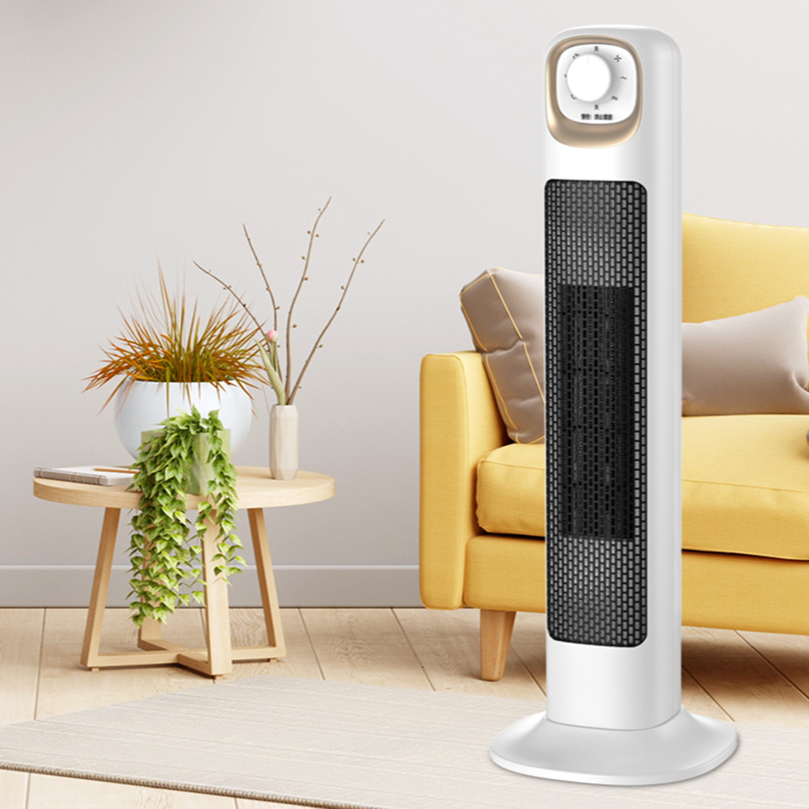 Tower Space Heater PTC Ceramic Heating Vertical 220V Fan Heater for Home Camping Reading Baby Bathing Party
