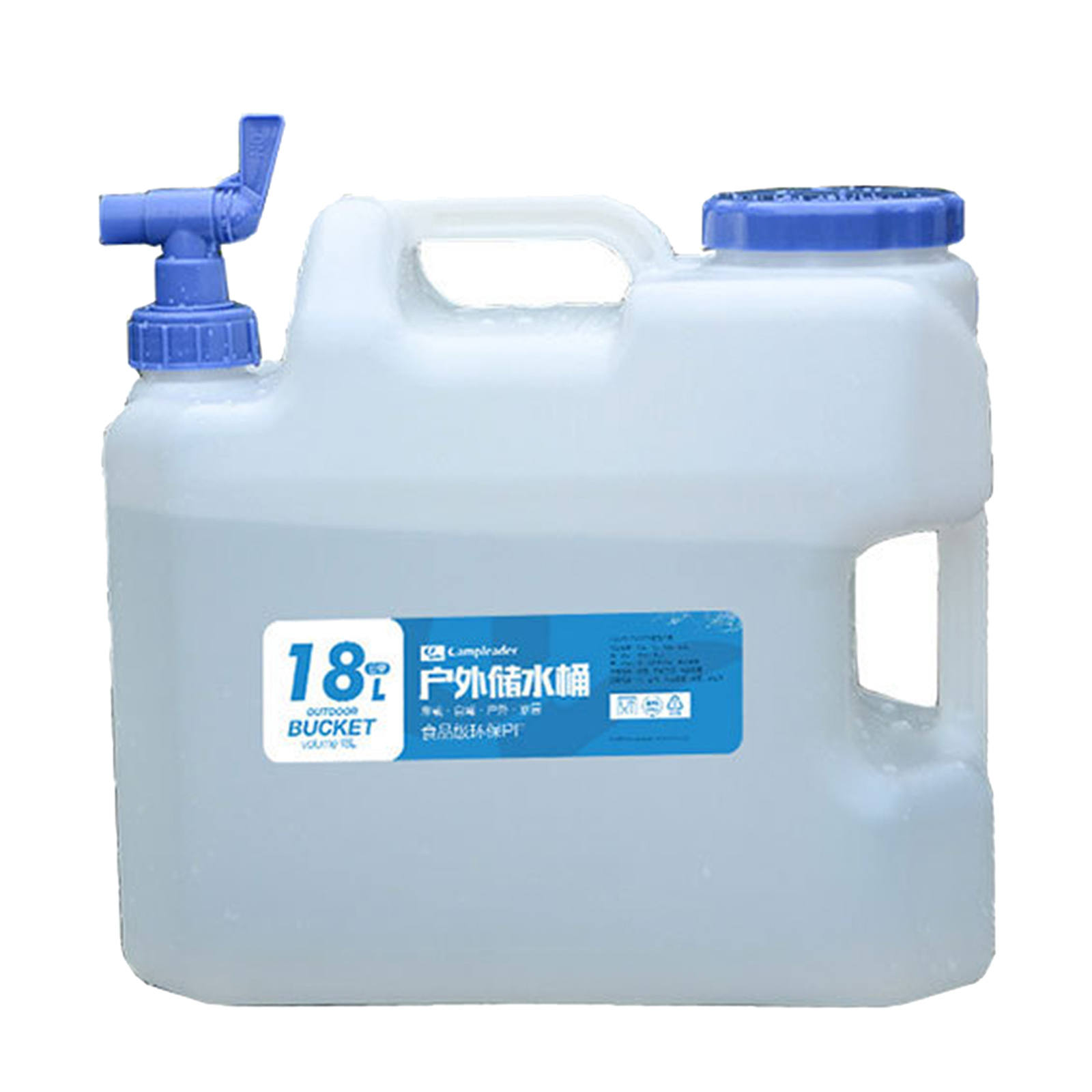 Outdoor 18L Water Storage Container Reusable Hiking Emergency Water Bucket