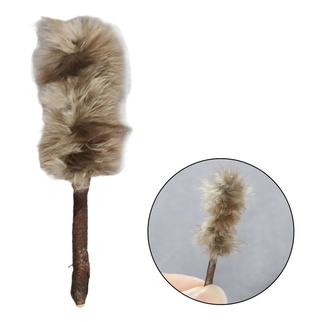 Handcrafted Dollhouse Miniature Feather Duster Model Toy Cleaning Tool