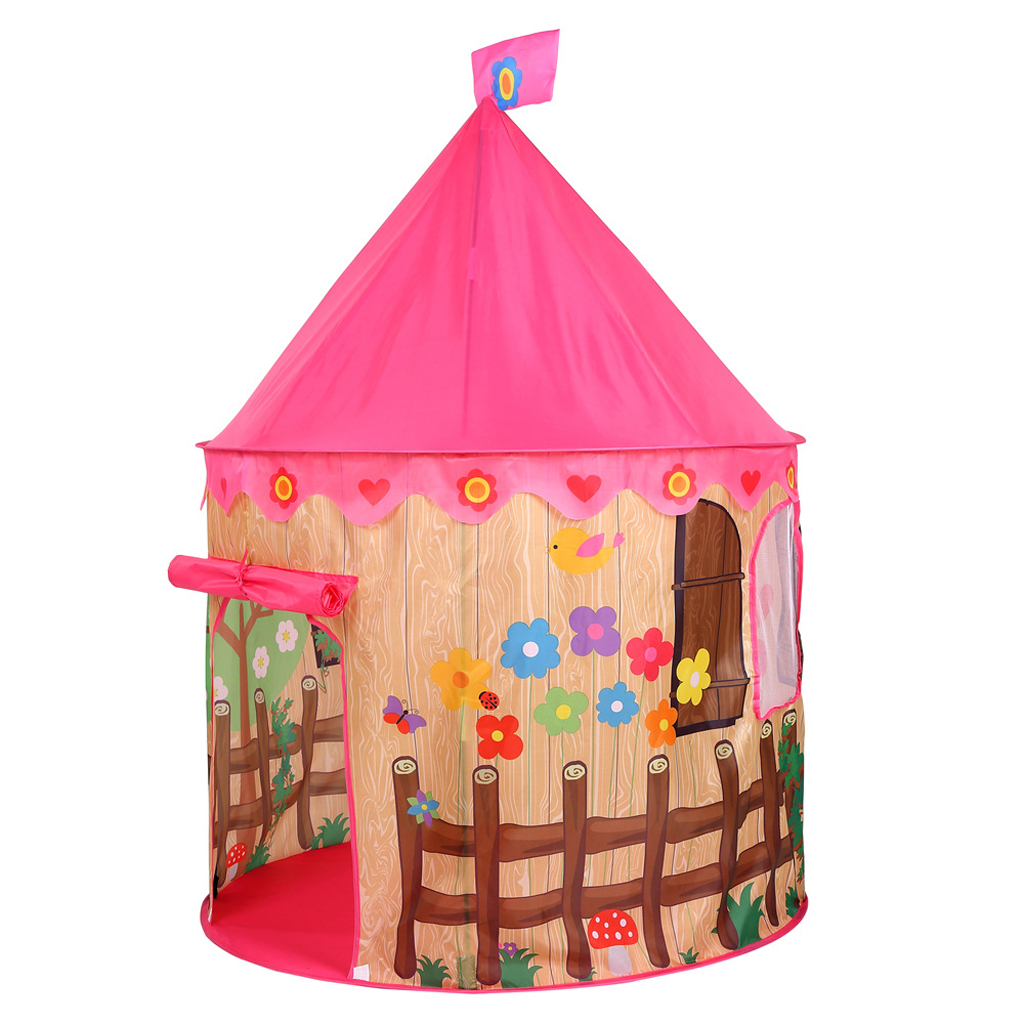 Foldable Prince Flowers Play Tent Playhouse Castle for Kids Girls