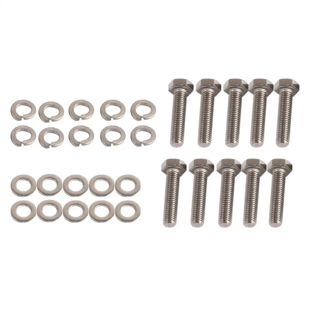 Set Exhaust Manifold Head Stud Kit Bolts For Ford 6.8L Powerstroke