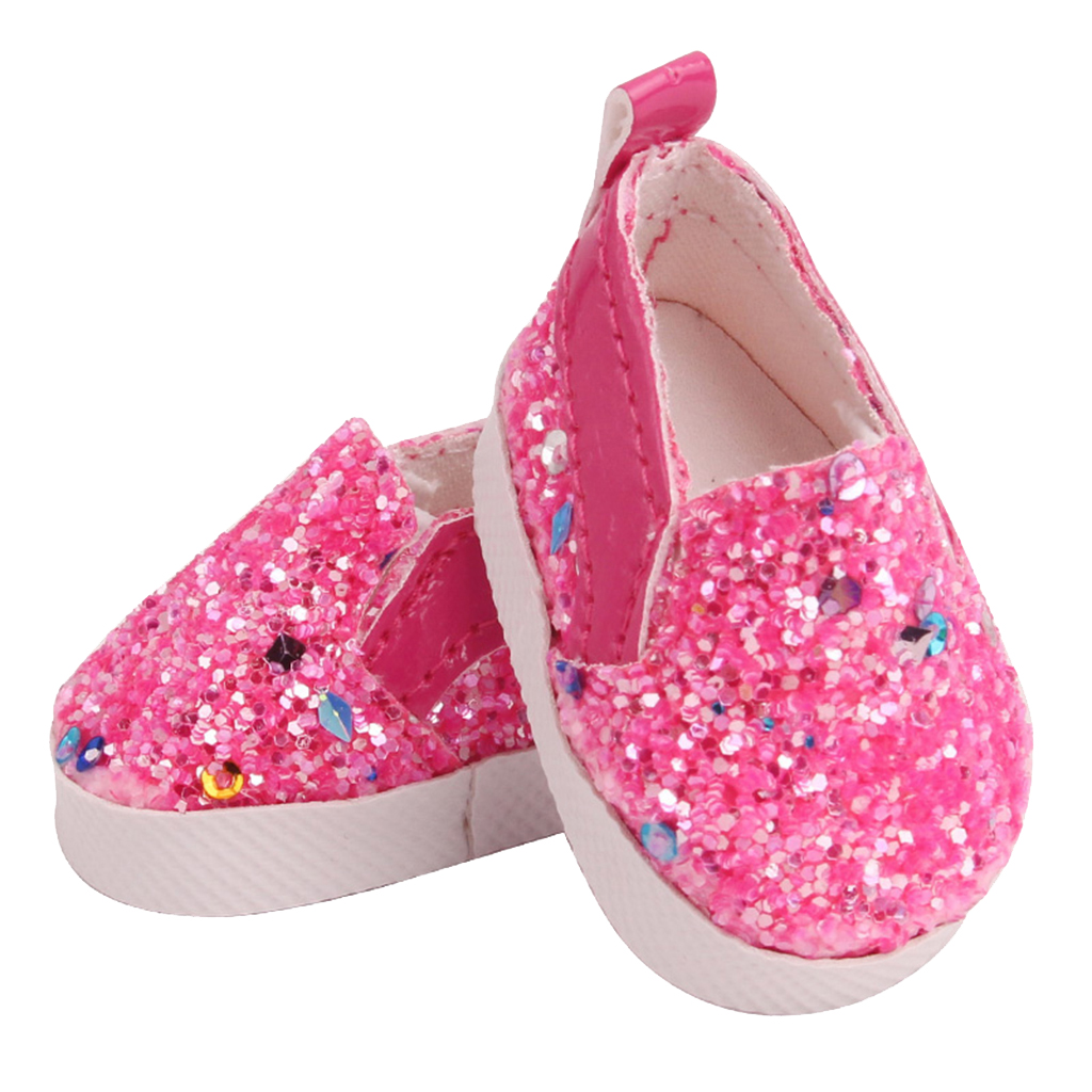 14.5Inch Doll Glitter Flat Shoes For Mellchan Baby Dolls Accessories 6 Color