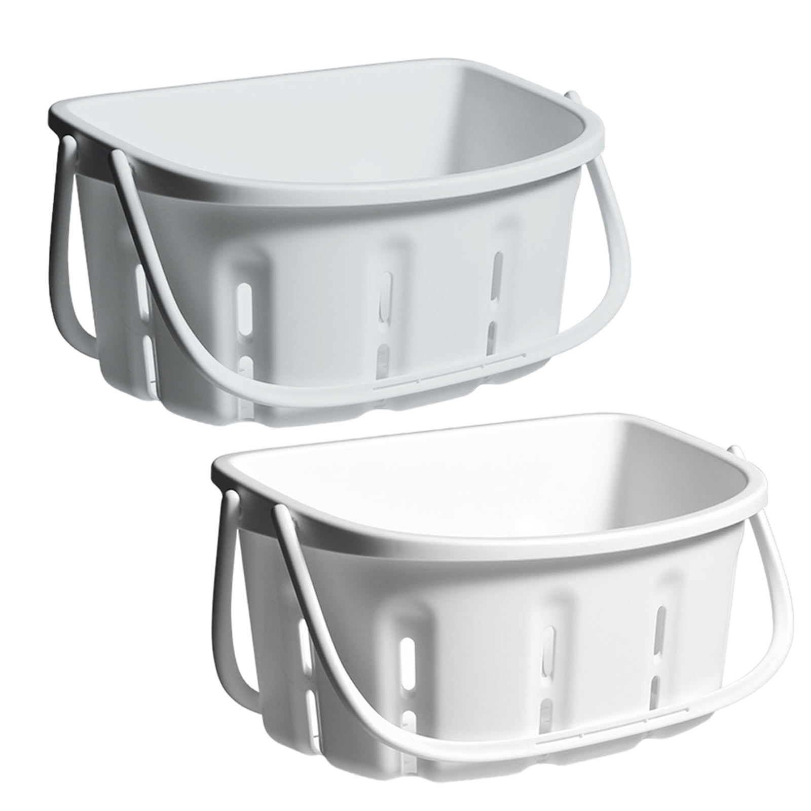 Plastic Shower Caddy Tote Shower with Handles Free Standing Storage Organizer Bin for Dorm Pantry Bathroom 30.5x14x15cm