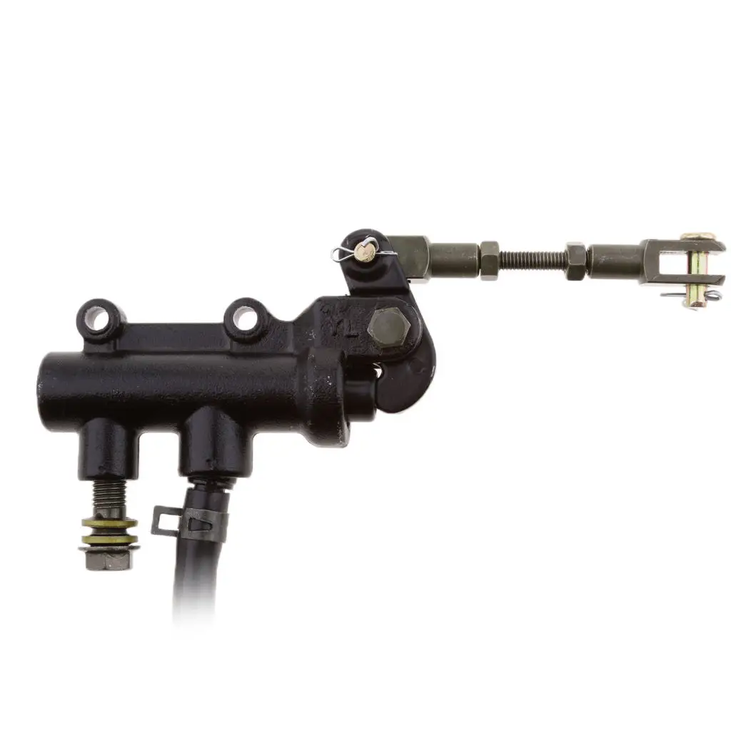 Motorcycle Rear Brake Master Cylinder with Reservoir for 50cc 70cc 90cc 110cc 125cc ATV Buggy Chinese Dirt Bike (Black)