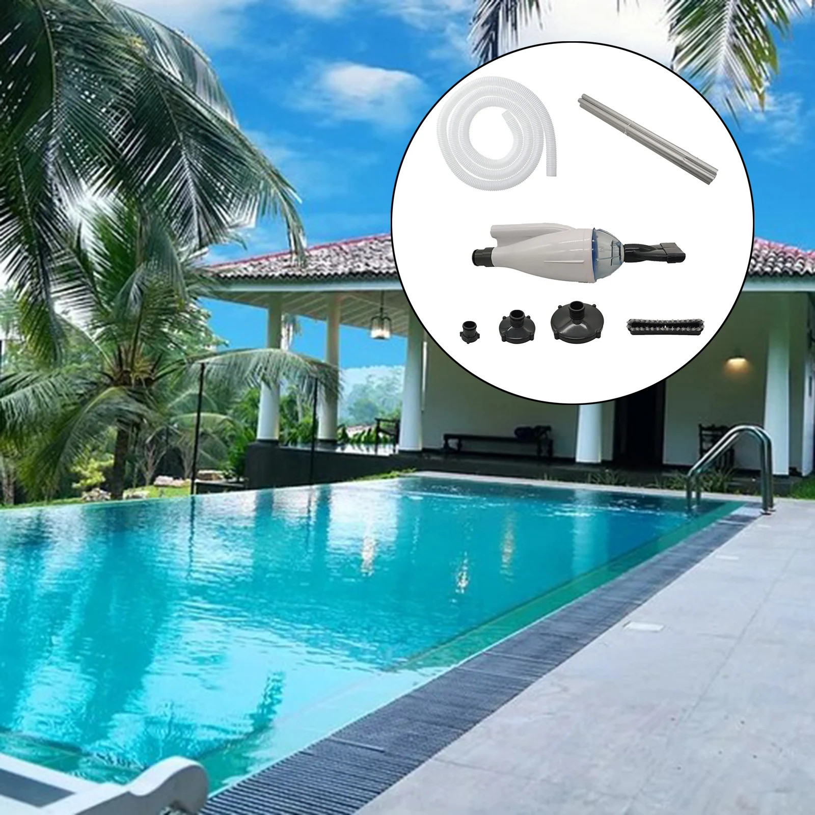 Hand Held Jet Vacuum Cleaner for Home Pools with 5M Hose Spa & Hot Tub Suction Vacuum Cleaner