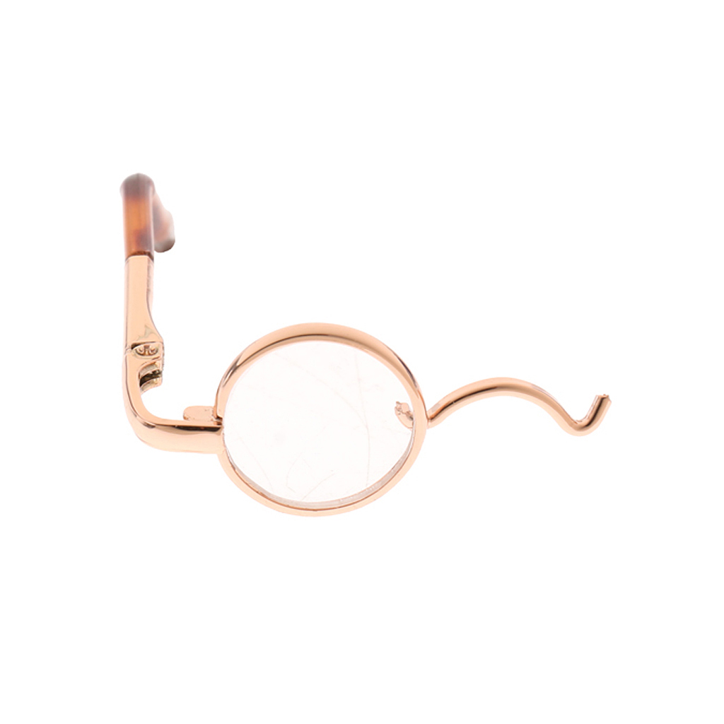1/3 BJD Dolls Copper Round Glasses Eyewear Outfit for MSD  DOD