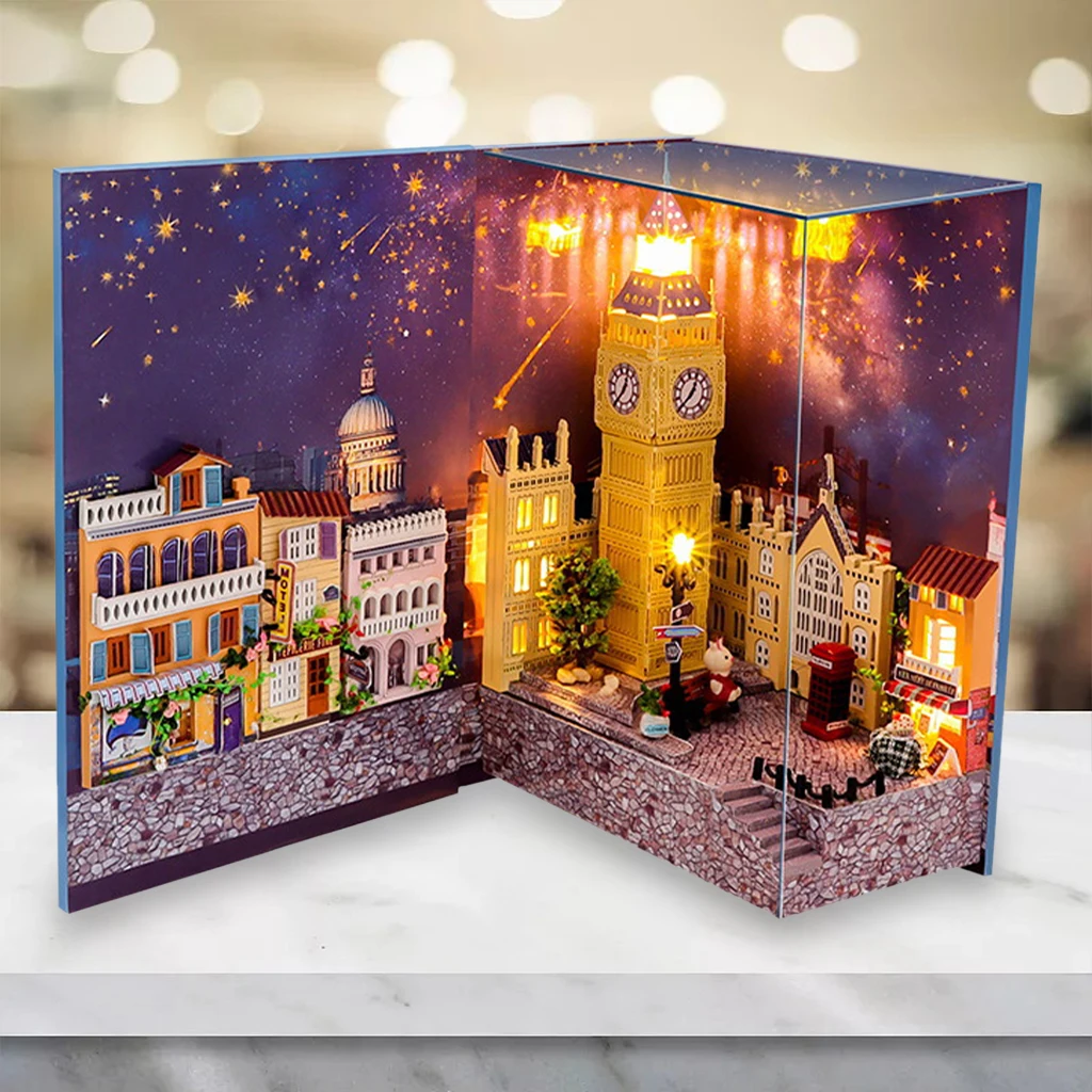 DIY Wooden Dollhouse Kit Creative Landscape Scenery Dollhouse Creative Room