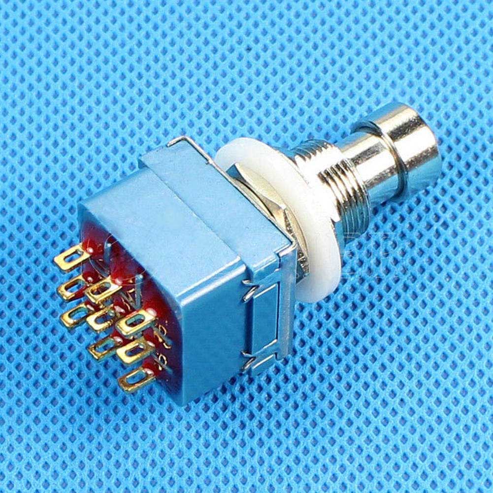 Gitarre Effekte 3PDT Pushbutton Pedal Fußschalter EIN-EIN Schalter Solder Terminal Latching Stomp Fuß Control Schalter True Bypass – Detail 7
