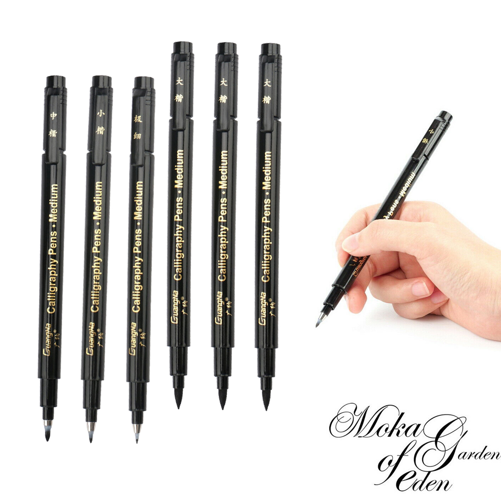 Calligraphy Pen Refillable Hand Lettering Pens Soft & Hard Tip Art Drawing Pen
