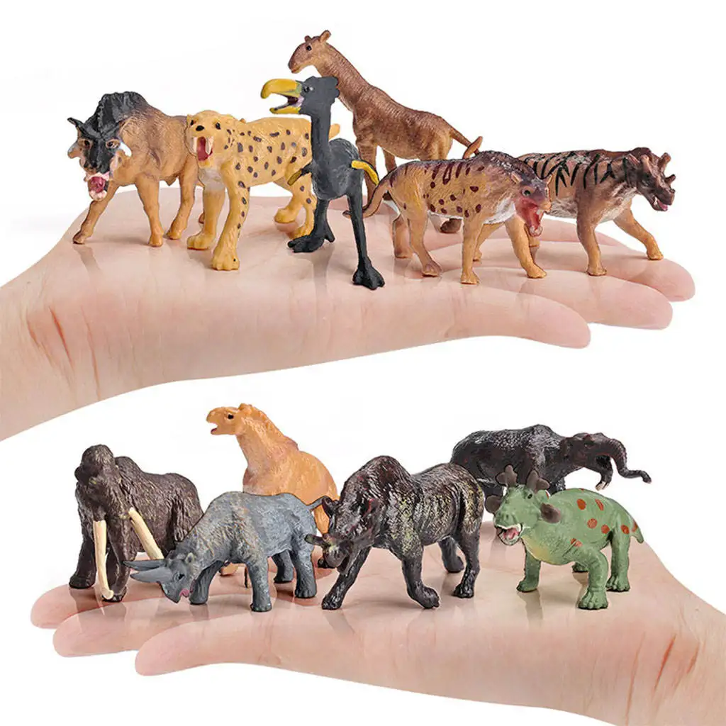 12Pcs Realistic Learning Toy Collection Party Favors Table Decor Playset Safari Animal Figures Educational Toy for Kids Toddlers