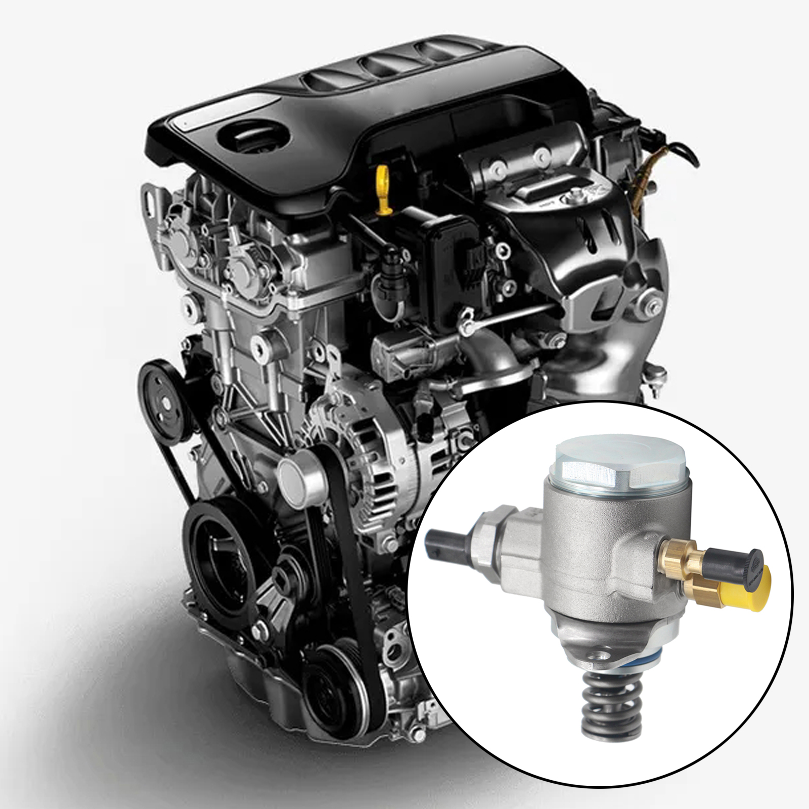 High Pressure Fuel Pump Compatible For JETTA 1.4 TSI 03C127026P 03C127026C 03C127026E Professional Durable Parts Silver