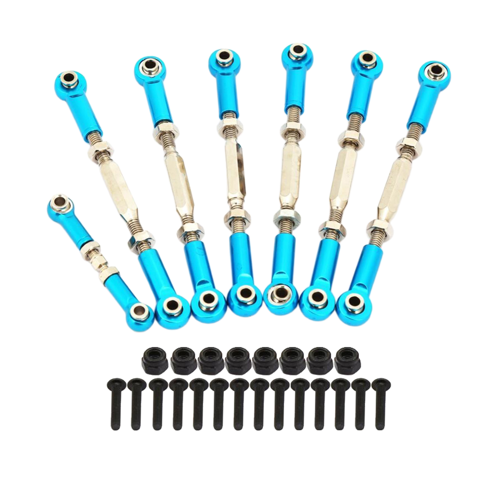 7PCS Aluminum Servo Link Tie rods 80-98MM 3644 For RC Traxxas 1/10 Slash 2WD Upgrade Parts Accessories