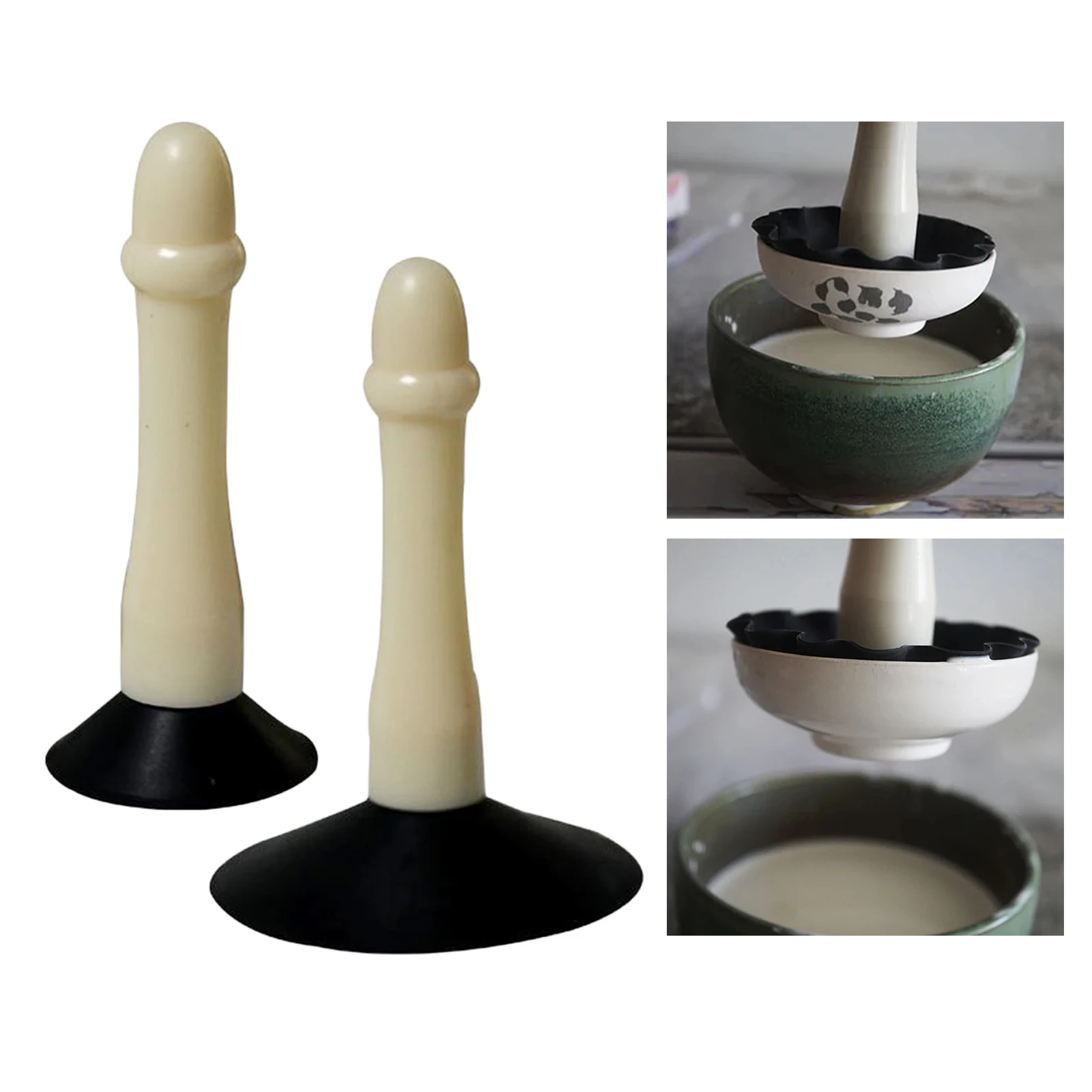 Ceramic Art Tools Sucker Suction Cups Dip Glazing Coloring Tool Plate Dip Glaze Rubber Pottery Tools