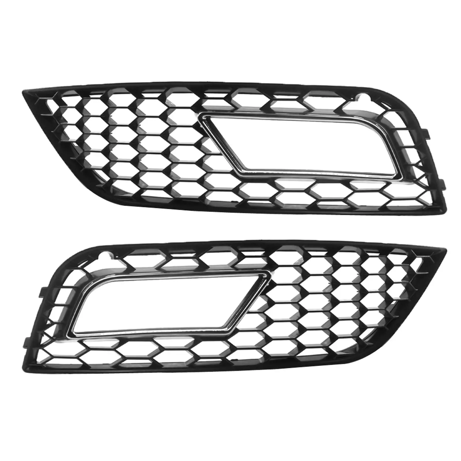 2PCS Fog Light Grille Cover for  A4 B9 8K0807681K 8K0807682K Premium