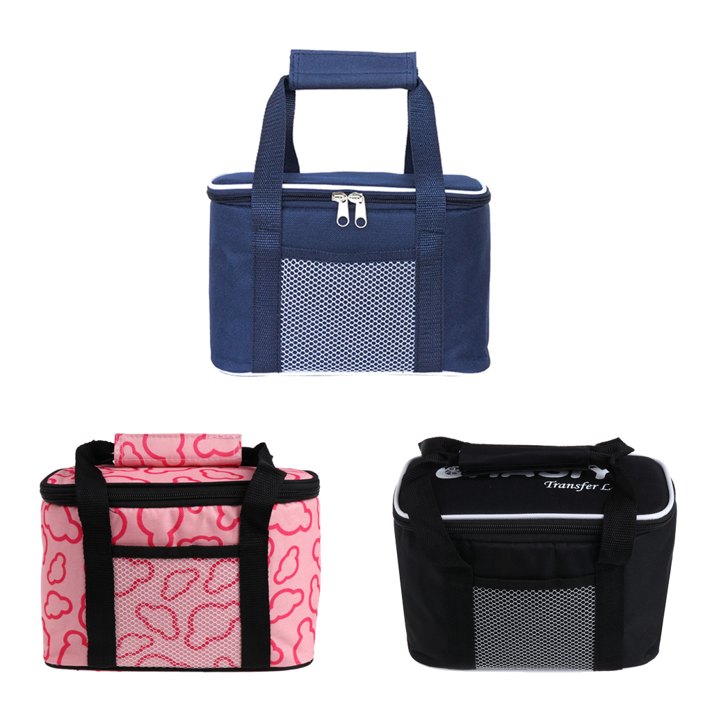SchooI Office Lunch Bags Lunch box Kids Adult Insulated Cool Tote Bag Dual Zippered Design 16cm