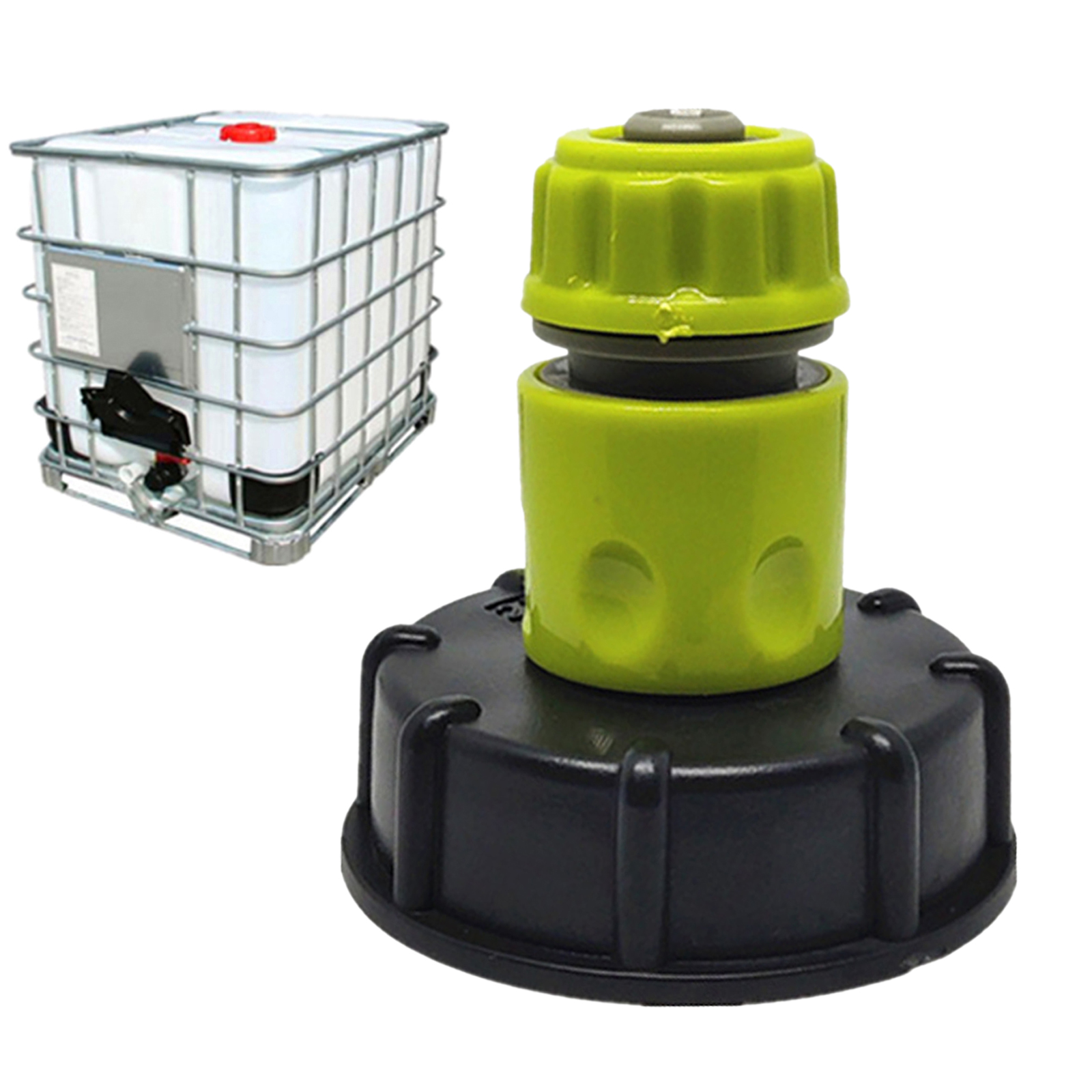 IBC Tank Adapter, Water Oil Container Coarse Thread Drain Valves Adapter, For IBC Barrel Drums Faucet Accessory