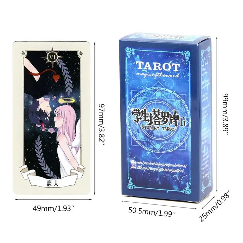 eyessssty Student Tarot Cards Deck with Guidebook Divination Astrology Oracle Board Game 