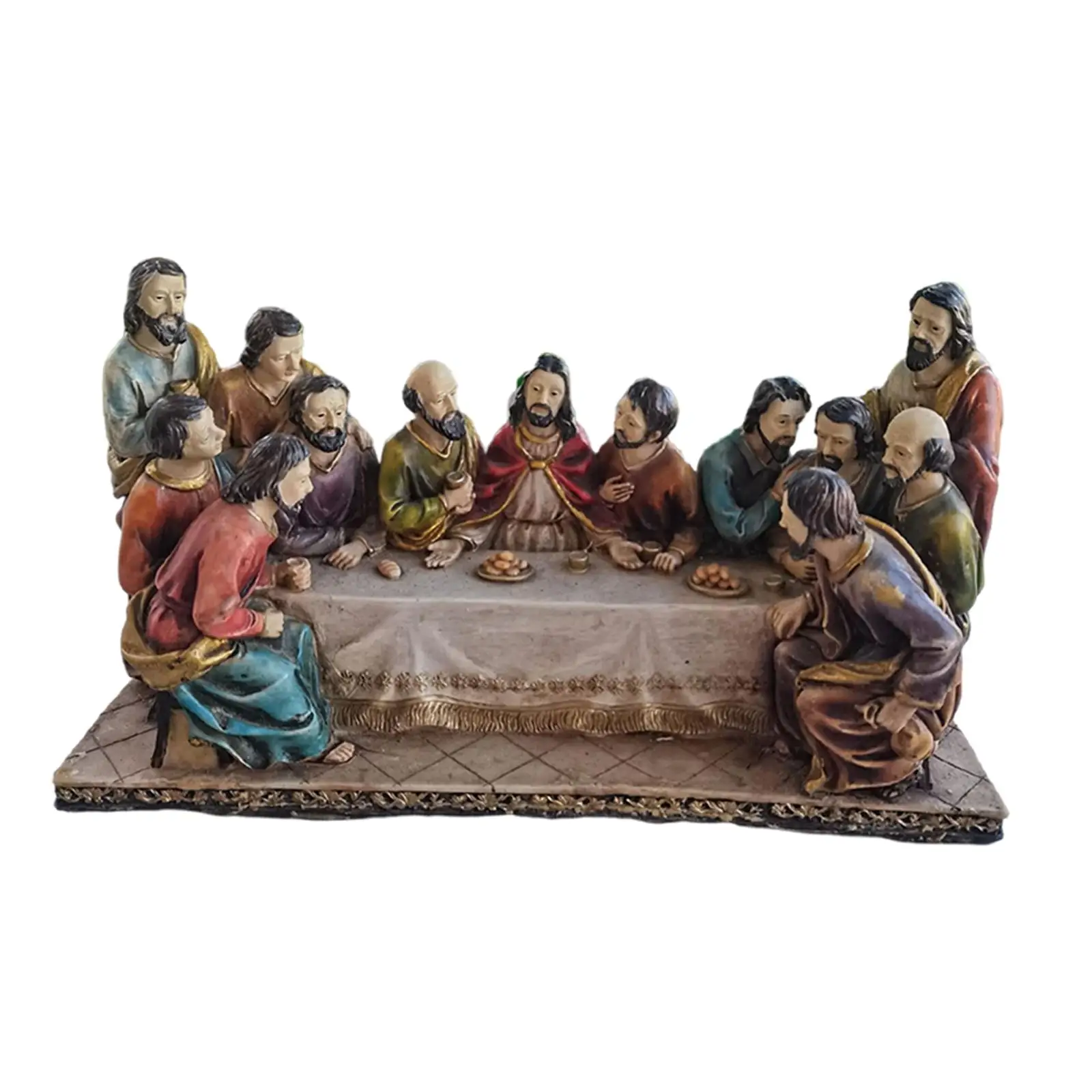 Resin The Last Supper Decorative Statue The Last Supper Scene for Bedroom Office Decor Ornaments Collection Gifts