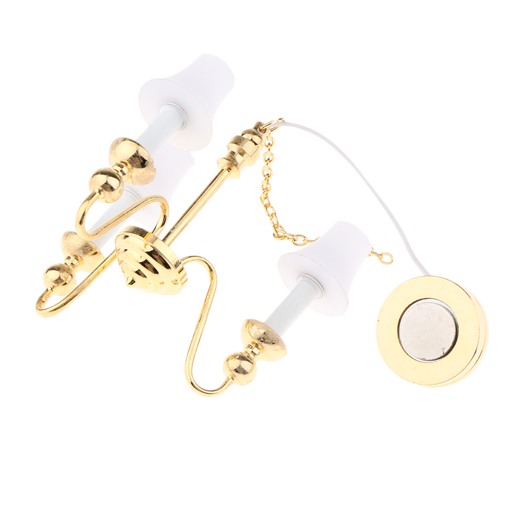 1:12 Dollhouse Miniature Ceiling Lamp LED Light 3 Arm Chandelier, Dollhouse