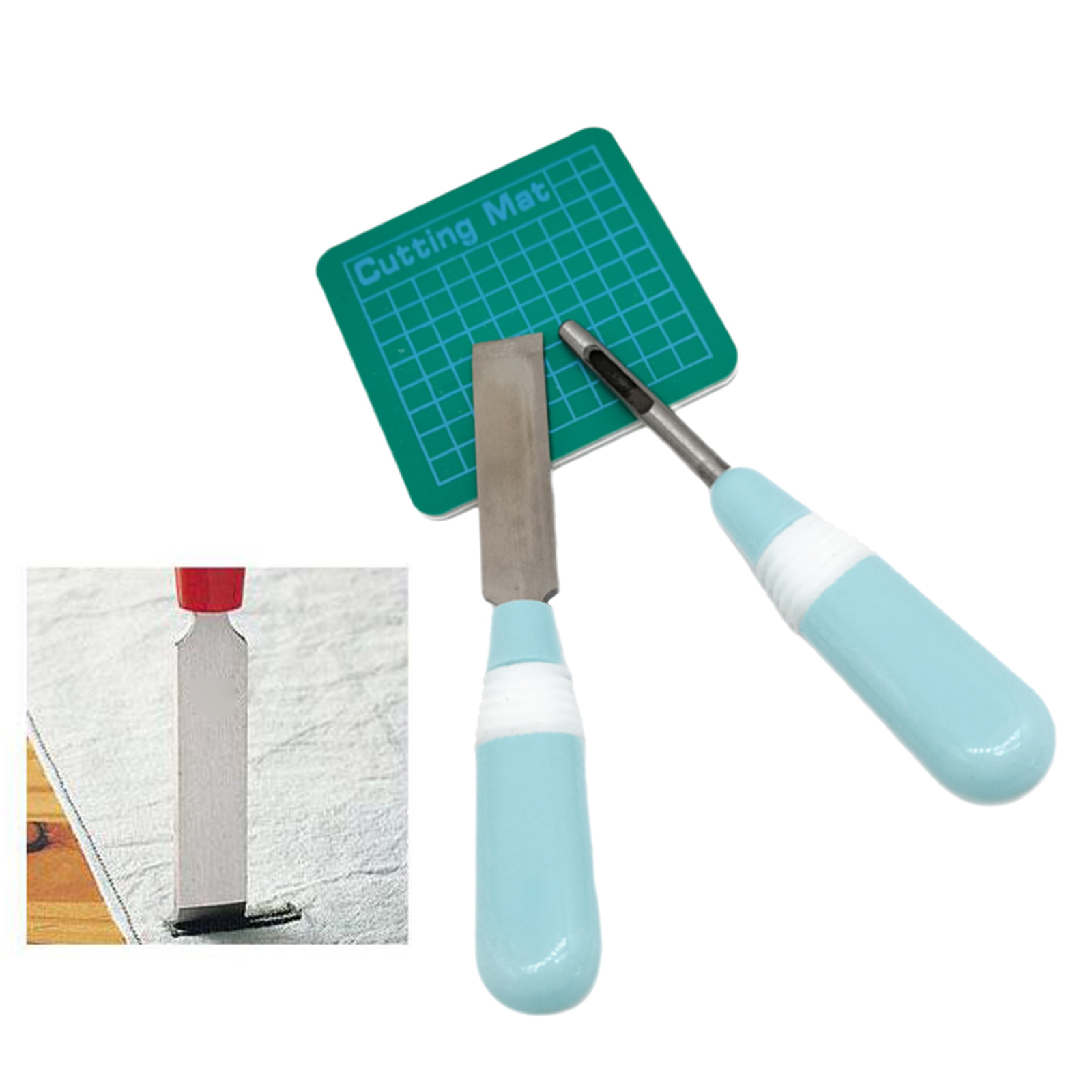 3x Buttonhole Cutter Set Leathercraft Sew Eyehole Keyhole Cutting Punch Tool