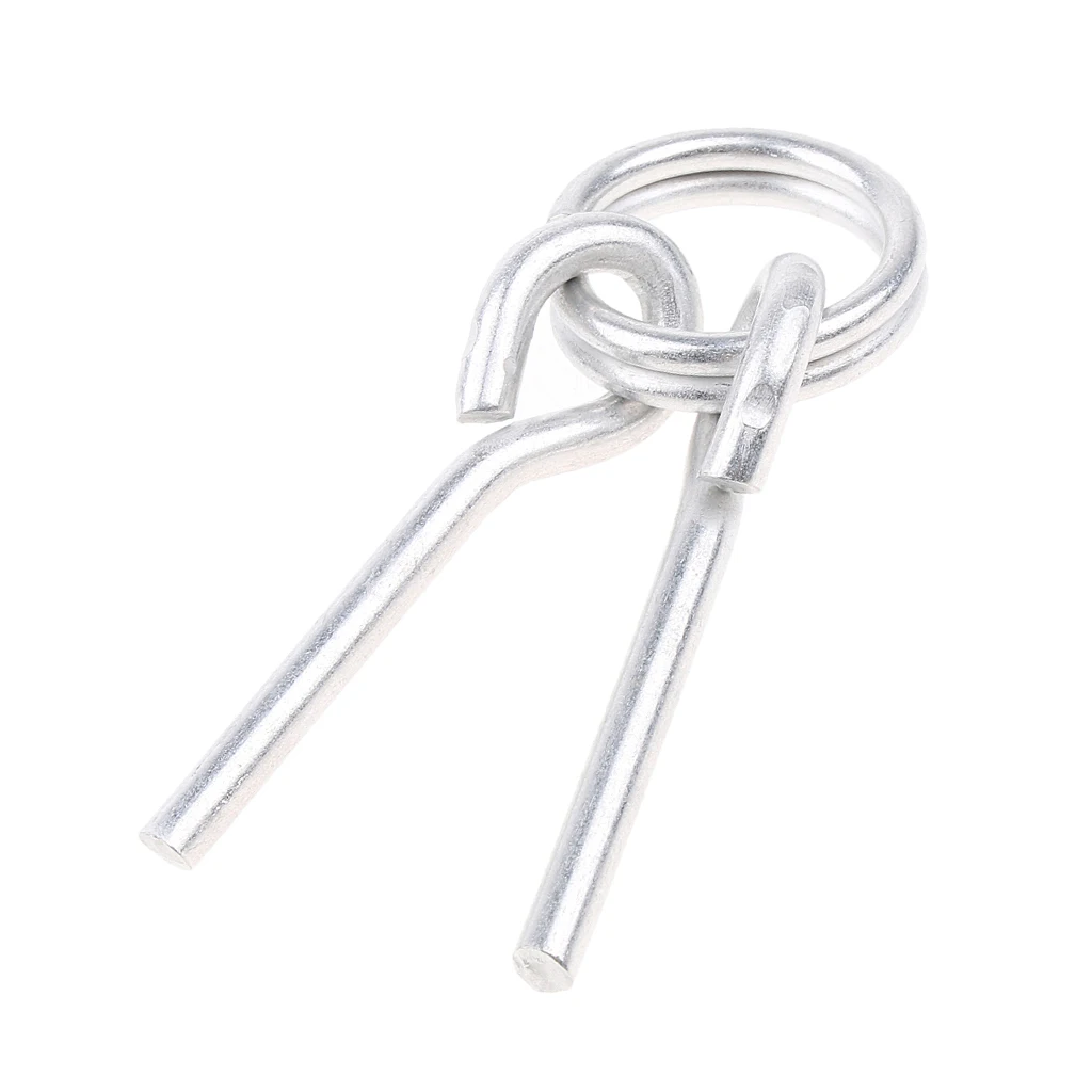 Aluminum Alloy 65mm Awning Tent Poles Rings with 2 Pins for Outdoor Awnings Camping Hiking Travel