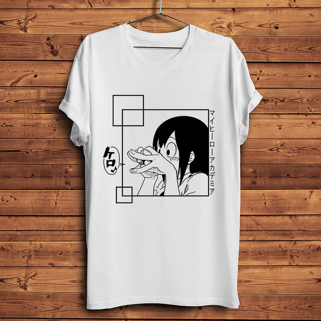 MHA Asui Tsuyu FROPPY funny anime tshirt,Men summer White Casual short  sleeve T Shirt,Unisex otaku streetwear tee,breathable - AliExpress