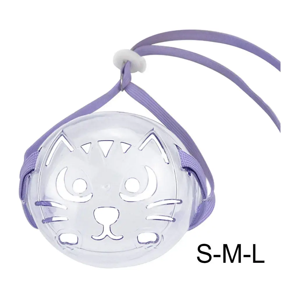 Breathable Cat Dog Muzzle Anti-Bite Grooming Mouth Mask Cover For Pet Anti-Scratch Transparent Bath Cleaning Adjustable Tool
