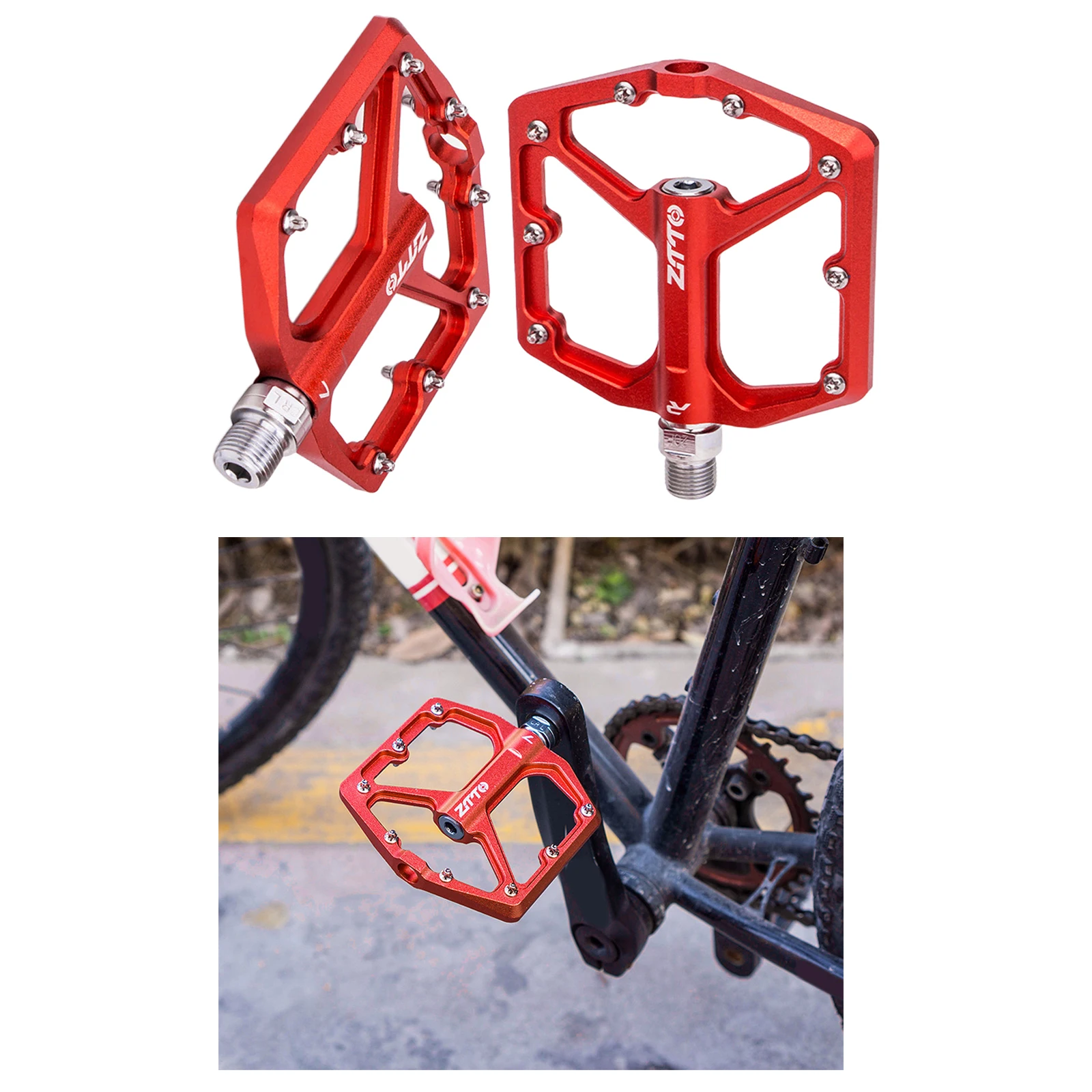 CNC Aluminum Alloy Sealed Bearing Anti-slip Bicycle Pedals flat Platform Pedals Ultralight Mountain Bike MTB Bicycle Parts